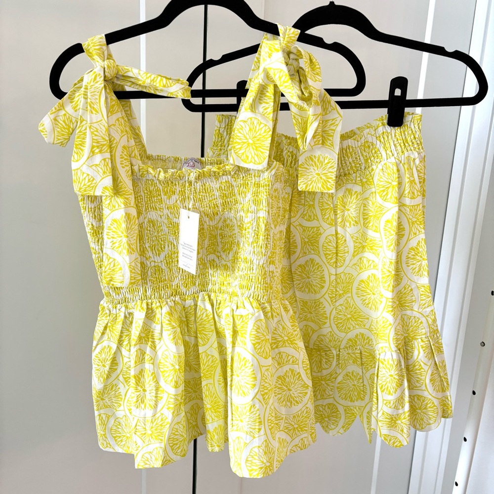 NWT Kathleen Maeve X Victoria Dunn Lemon Print Set
